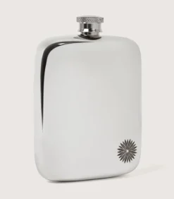 6 Oz Pewter Hip Flask With Sporter Engraving In Steel*Purdey Best