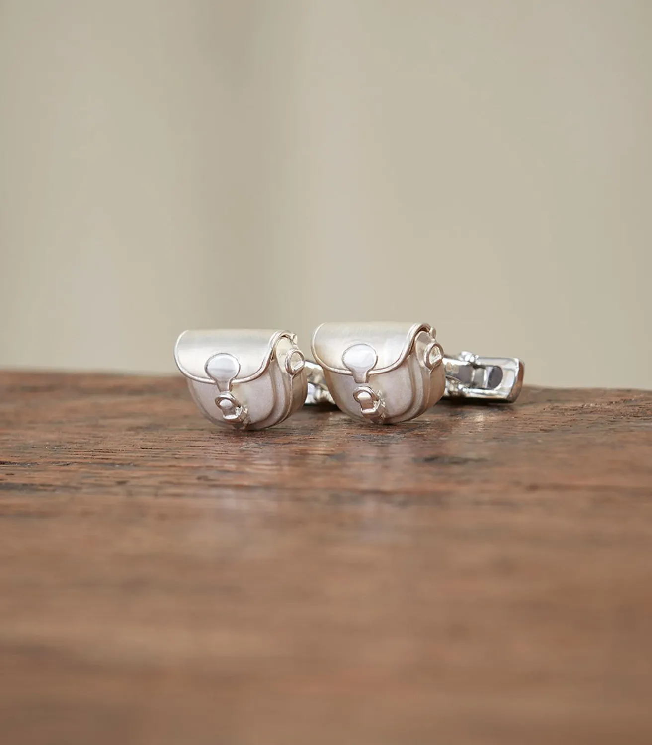 Cartridge Bag Cufflinks In Silver*Purdey Store