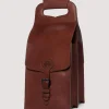 Leather Wine Carrier In Havana*Purdey Clearance