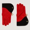 Long Falconry Glove Single Thickness - Black & Orange In Black*Purdey New