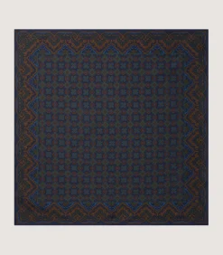 Madder Pocket Square In Navy*Purdey Cheap