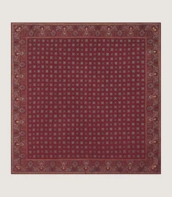 Madder Pocket Square In Wine*Purdey Best