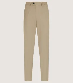Men'S Brushed Cotton Twill Flat Front Trousers In Khaki*Purdey Clearance