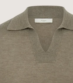 Men'S Cashmere Duke Polo In Taupe*Purdey Shop