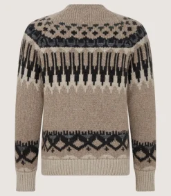 Men'S Cashmere Fairisle Falcon Crew Neck Sweater*Purdey Best Sale
