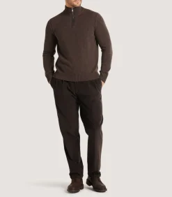 Men'S Cashmere Quarter Zip Sweater*Purdey Flash Sale
