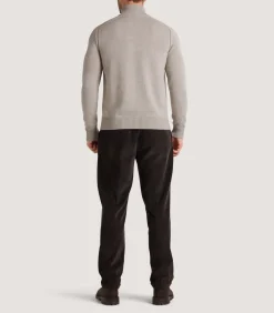 Men'S Cashmere Quarter Zip Sweater*Purdey Clearance