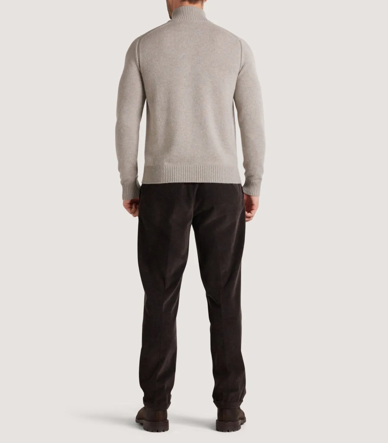 Men'S Cashmere Quarter Zip Sweater*Purdey Clearance