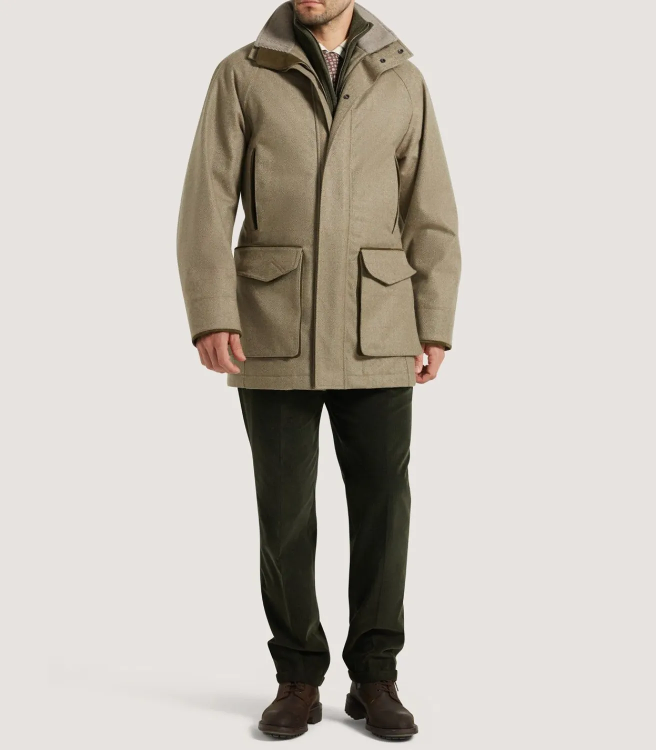 Men'S Cashmere Tweed Raglan Field Coat*Purdey Flash Sale