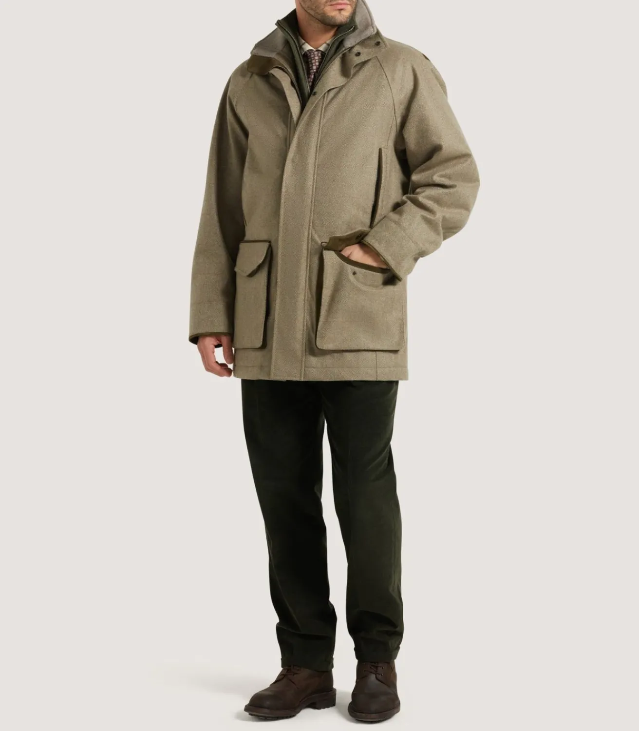 Men'S Cashmere Tweed Raglan Field Coat*Purdey Flash Sale