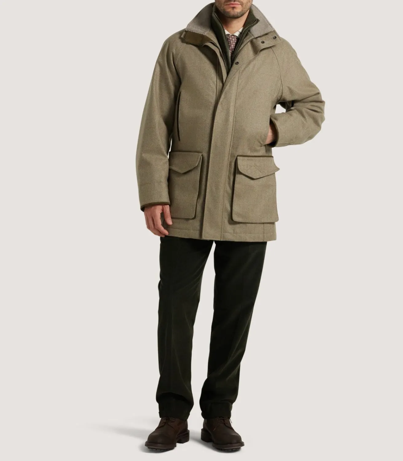 Men'S Cashmere Tweed Raglan Field Coat*Purdey Flash Sale