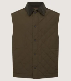 Men'S Dark Olive Padded Gilet*Purdey Flash Sale