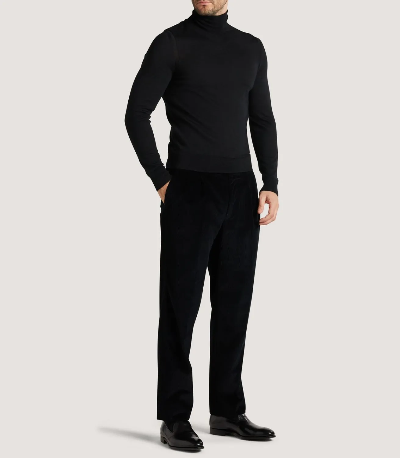 Men'S Extra Fine Worsted Cashmere Seamless Turtleneck*Purdey Best