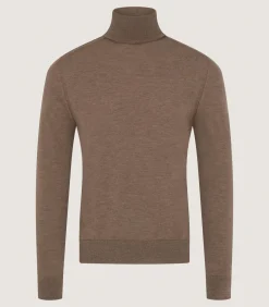 Men'S Extra Fine Worsted Cashmere Seamless Turtleneck*Purdey Shop