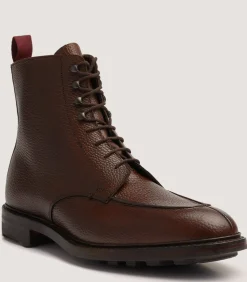 Men'S Grain Leather Ankle Boot In Dark Brown*Purdey Clearance