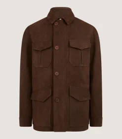 Men'S Kensington Nubuck Jacket In Dark Brown*Purdey Shop