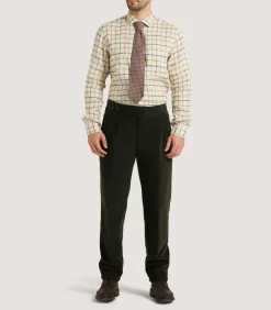 Men'S Linen Flannel Tattersall Sporting Shirt*Purdey Best