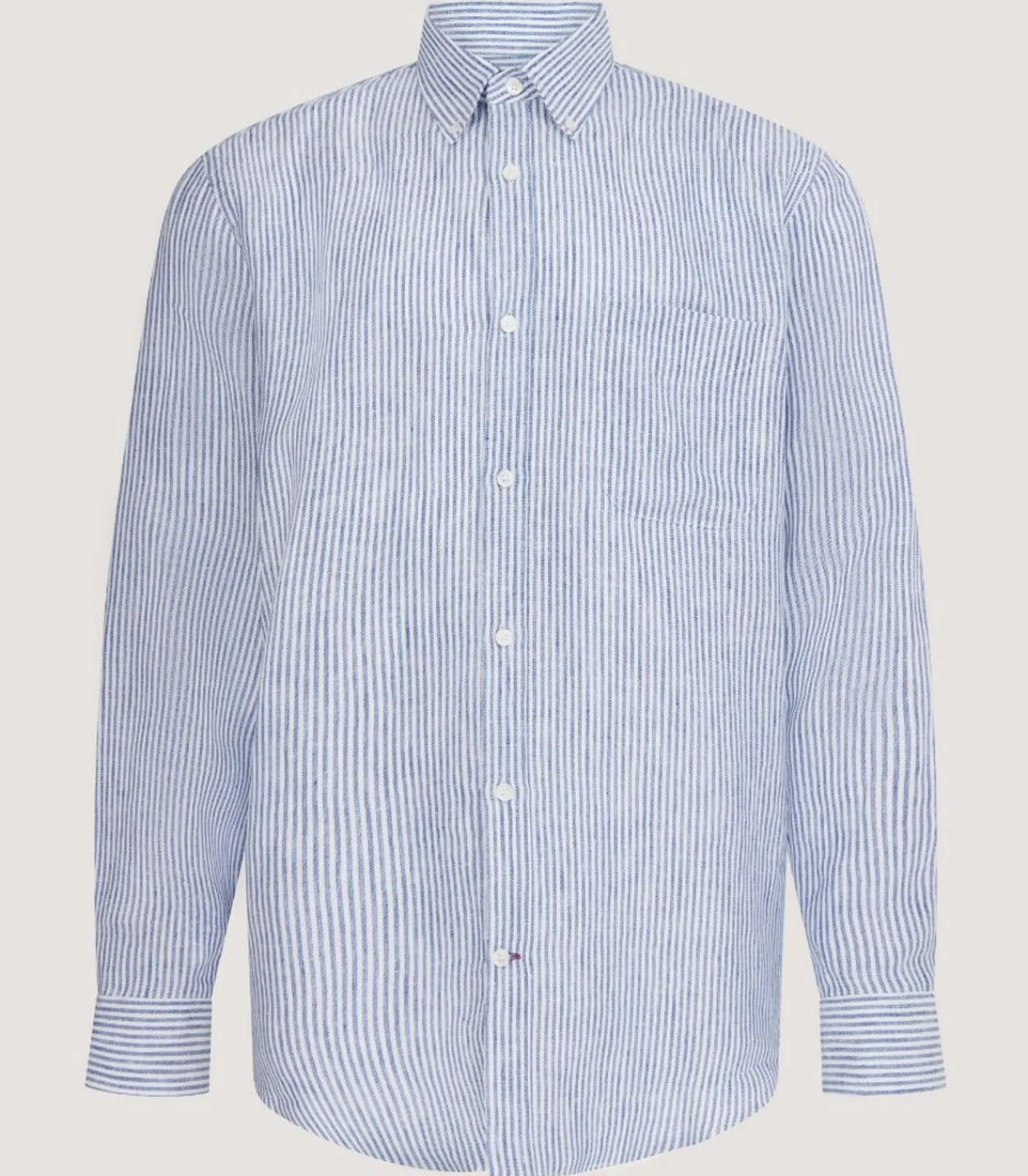 Men'S Linen Oxford Stripe Button Down Shirt*Purdey Flash Sale