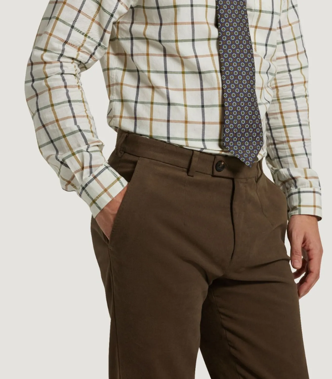Men'S Moleskin Flat Front Sporting Trouser*Purdey Outlet