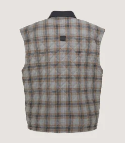 Men'S Padded Barn Gilet In Flannel Grey*Purdey Online