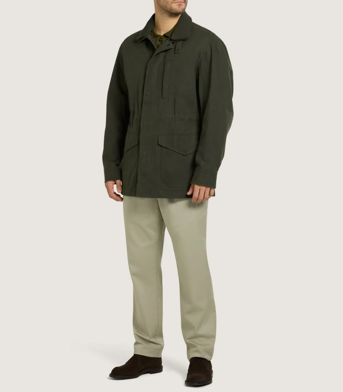 Men'S Range Coat In Dark Olive*Purdey Best Sale