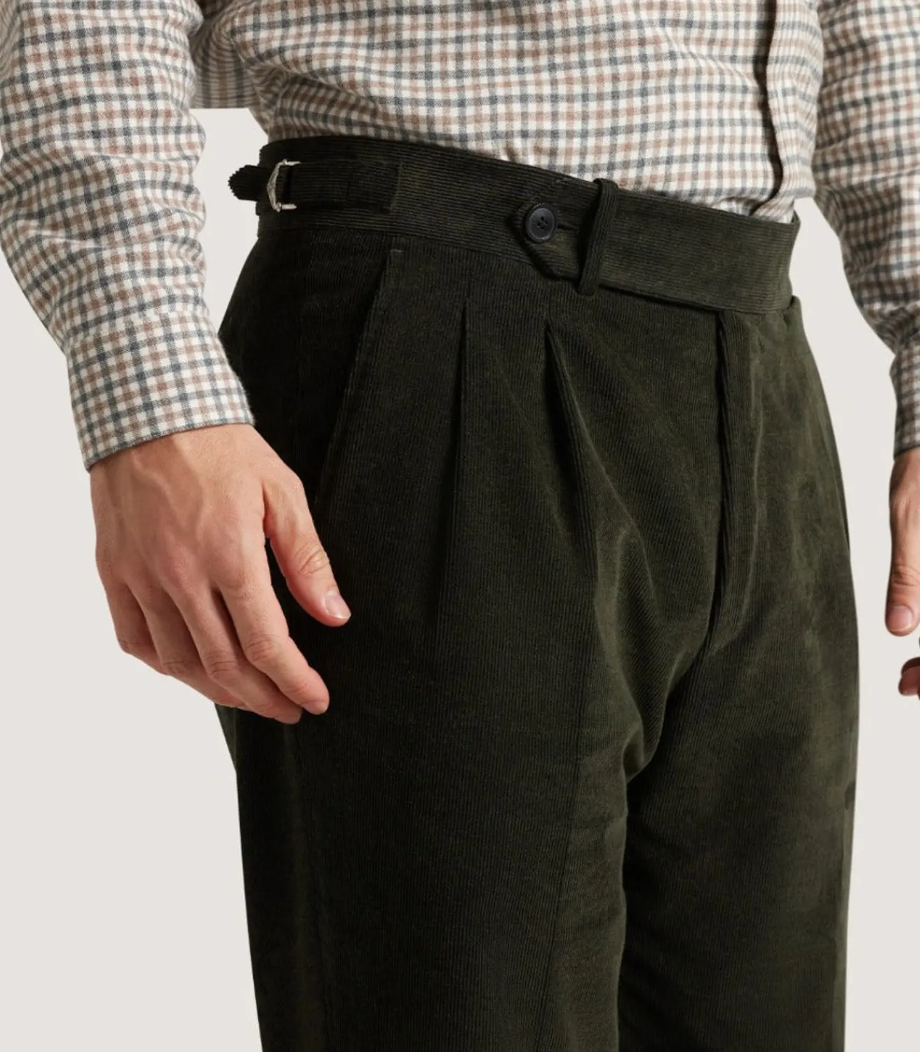 Men'S Side Buckle Trouser In Loden*Purdey Shop