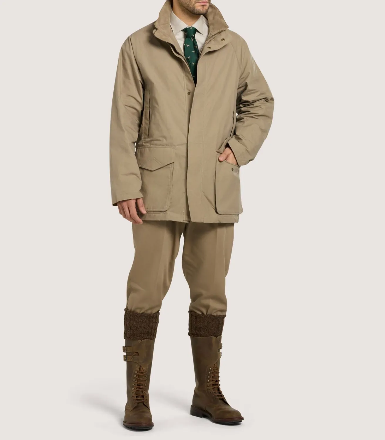 Men'S Summer Dry Wax Field Coat In Taupe*Purdey Cheap