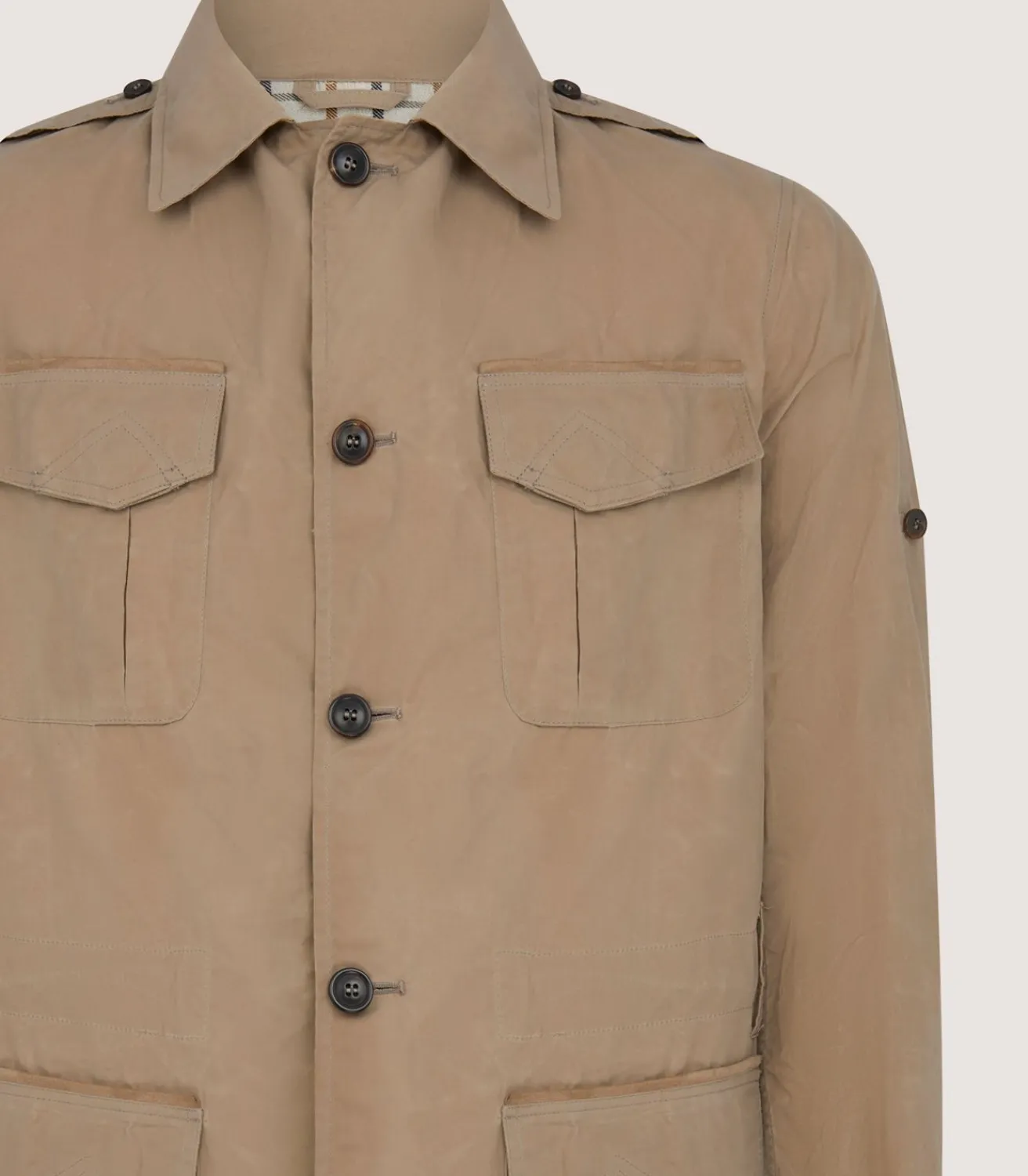 Men'S Summer Dry Wax Safari Jacket In Taupe*Purdey Cheap