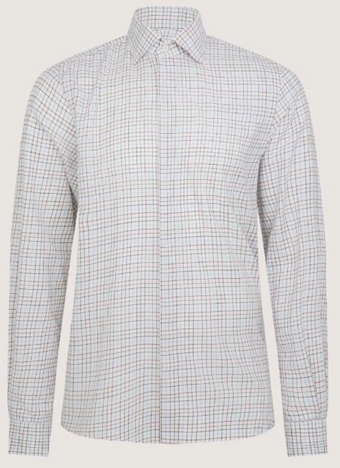 Men'S Summer Sporting Half Tattersall Double Cuff Shirt*Purdey Online