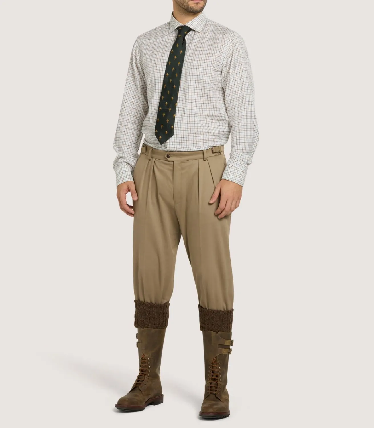 Men'S Summer Sporting Half Tattersall Double Cuff Shirt*Purdey Online