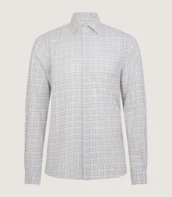 Men'S Summer Sporting Half Tattersall Double Cuff Shirt*Purdey Online