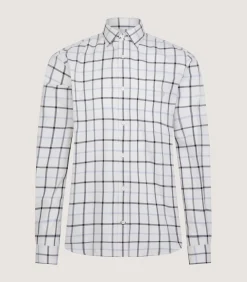 Men'S Summer Sporting Windowpane Pocket Shirt In Blue*Purdey Store