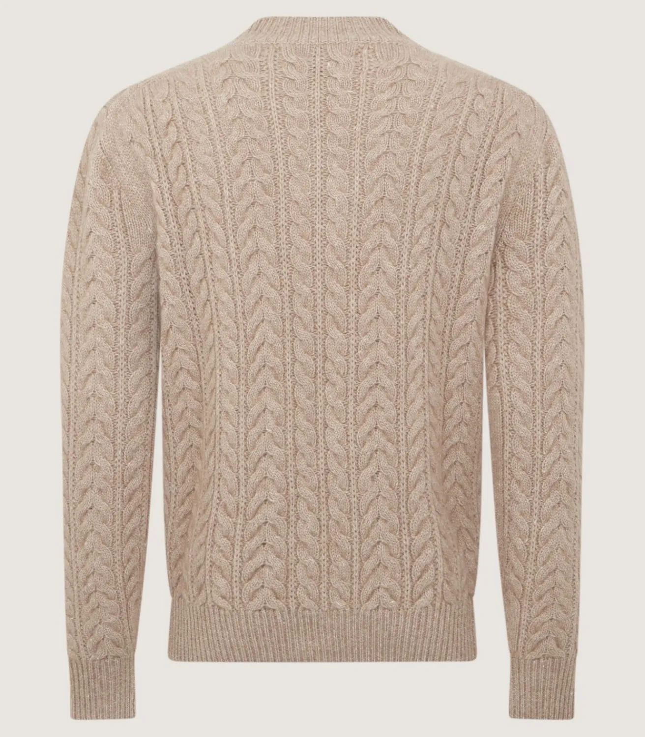 Men'S Taupe Cashmere Linen V Neck Cricket Jumper*Purdey Online