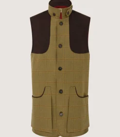 Men'S Technical Tweed High Collar Sporting Vest In Berkshire*Purdey Sale