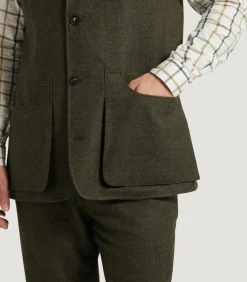 Men'S Technical Tweed High Collar Sporting Vest In Strathbeg*Purdey Online