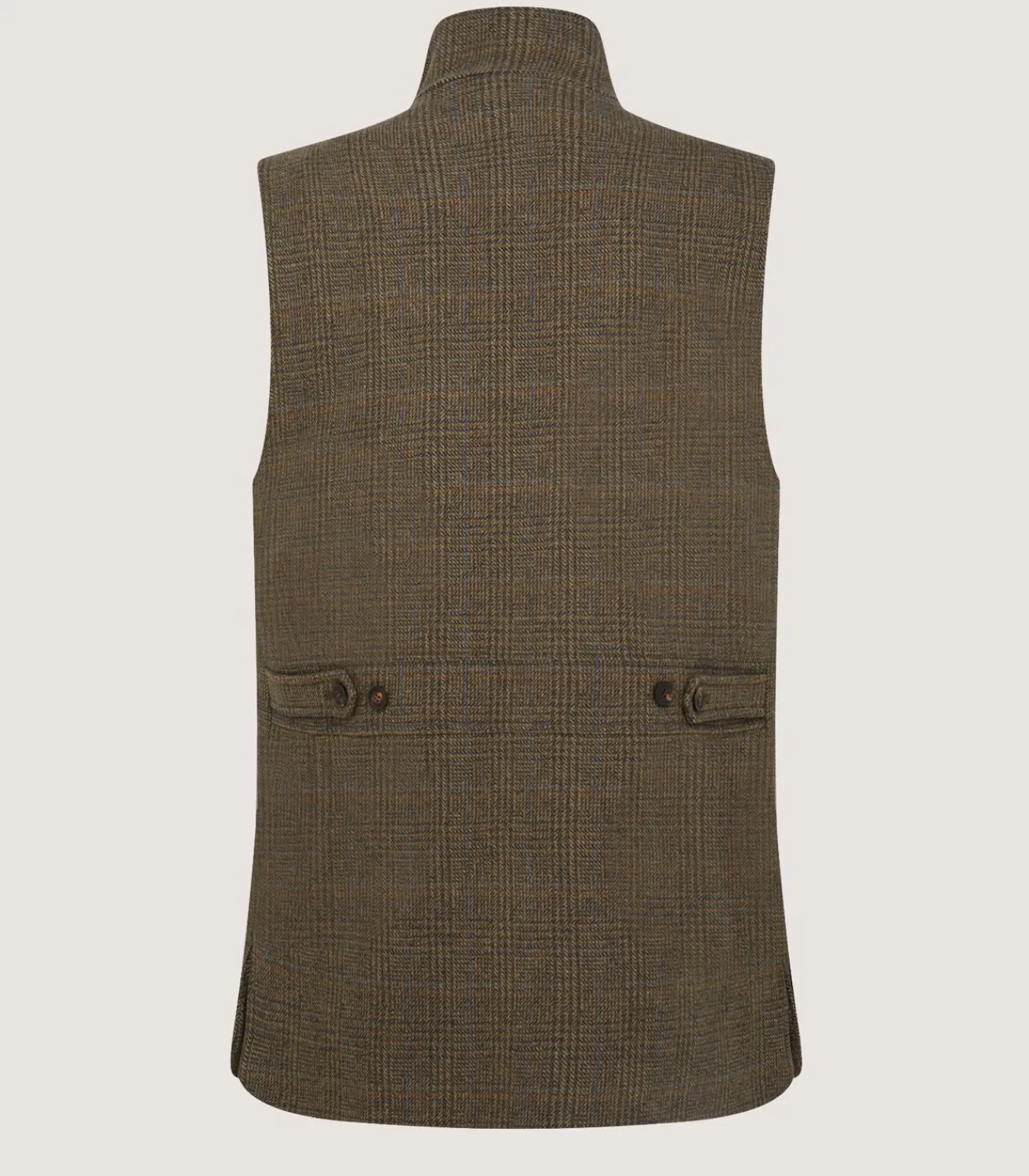Men'S Tweed High Collar Sporting Vest In Morlich*Purdey Best