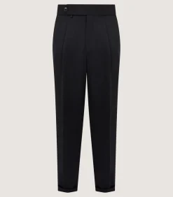 Men'S Two Pleat Trouser In Black*Purdey Best Sale