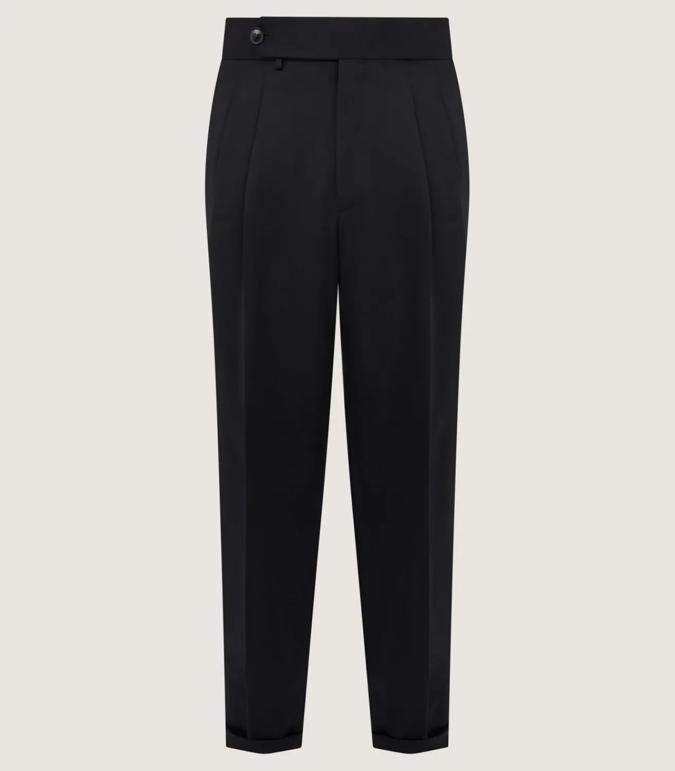 Men'S Two Pleat Trouser In Black*Purdey Best Sale