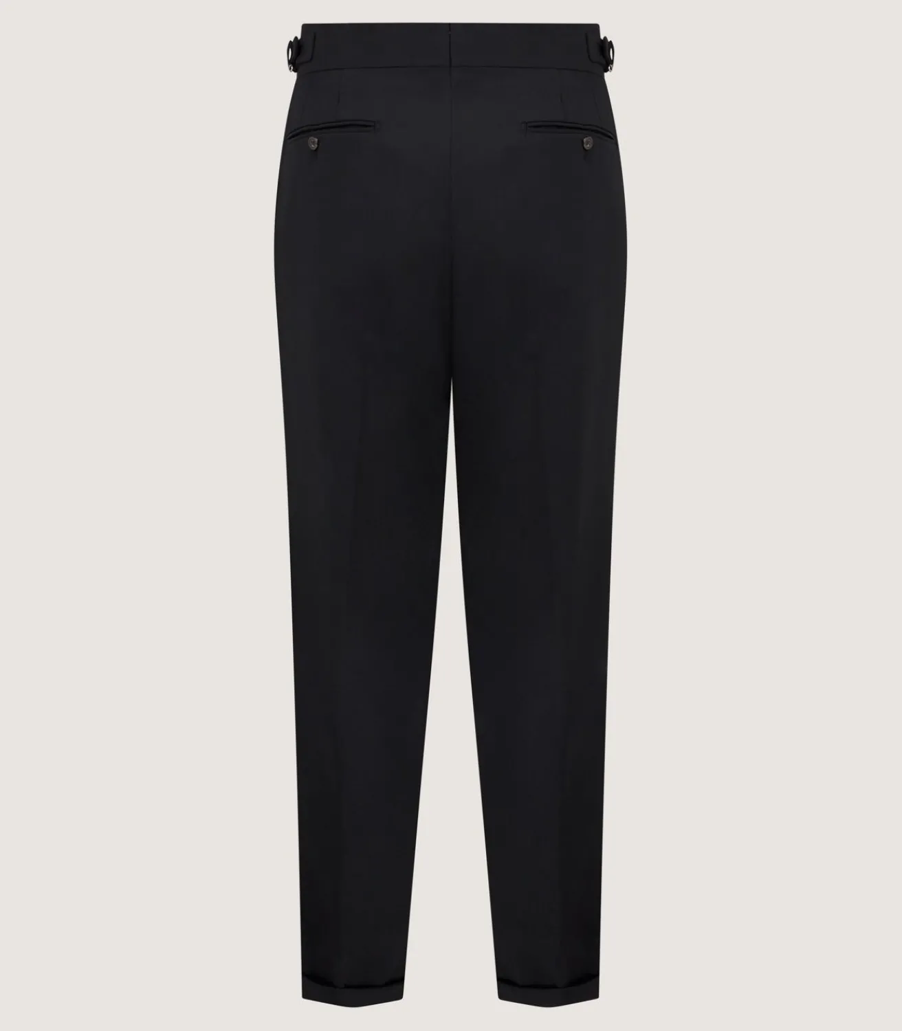 Men'S Two Pleat Trouser In Black*Purdey Best Sale