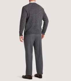 Men'S Two Pleat Trouser In Flannel Grey*Purdey Store