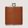 6Oz Leather Flask In Tan*Purdey Sale