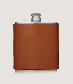 6Oz Leather Flask In Tan*Purdey Sale