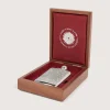 6Oz Sterling Silver Gun Scroll Engraved Flask With Walnut Case*Purdey Best