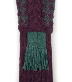 Penberth Chequered Alpaca Field Sock In Purple Heather*Purdey Best Sale