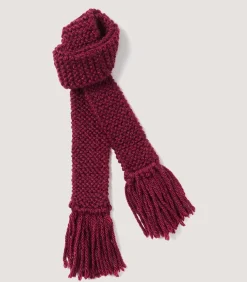 Saltby Handknitted Wool Garter In Burgundy*Purdey Best Sale