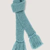 Saltby Handknitted Wool Garter In Teal*Purdey Store