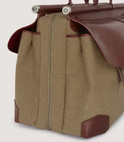 Side-By-Side Weekend Bag In Moss Green*Purdey Shop