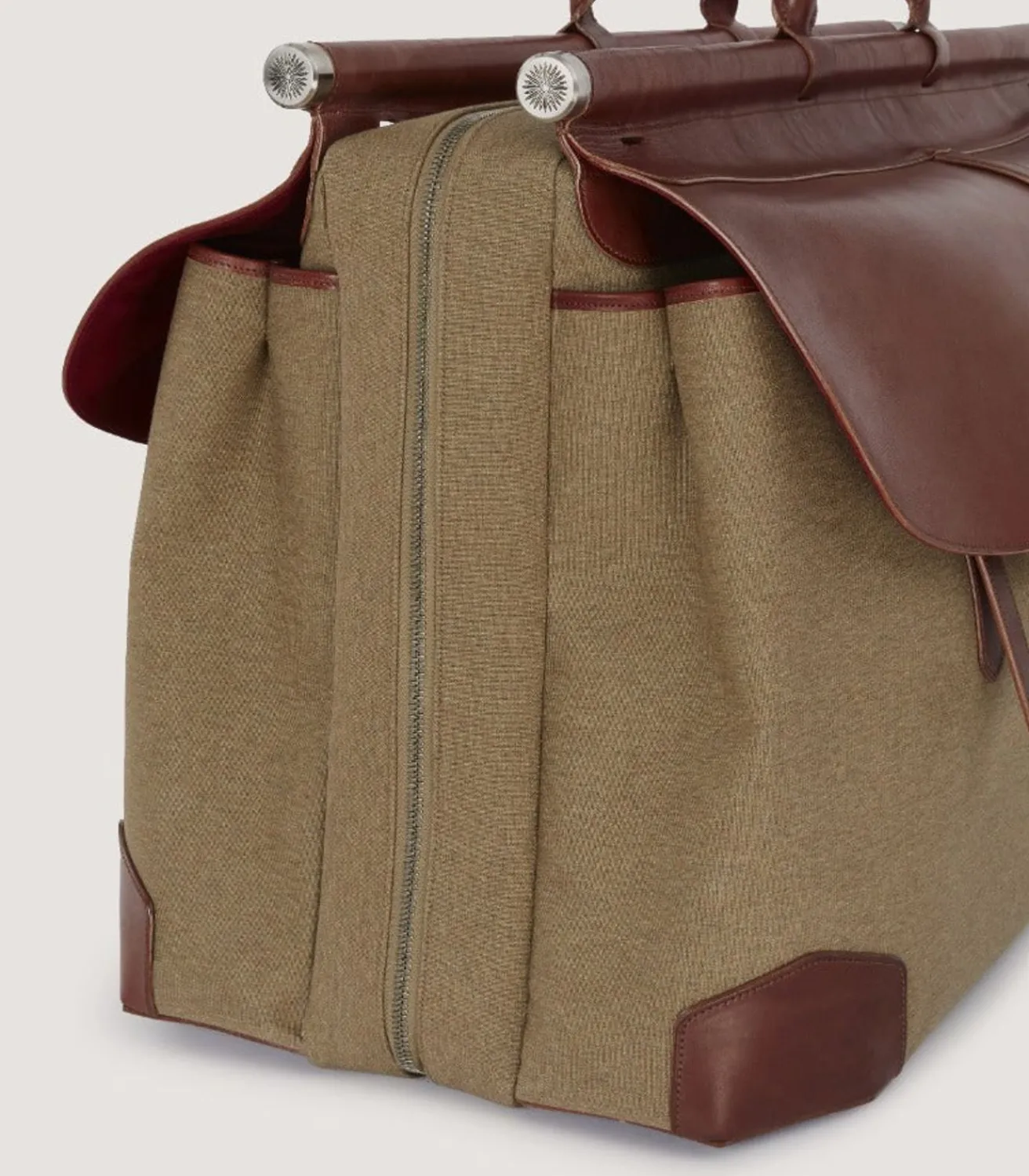 Side-By-Side Weekend Bag In Moss Green*Purdey Shop