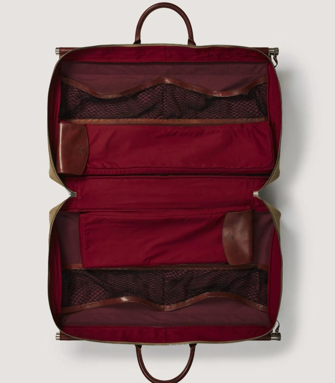 Side-By-Side Weekend Bag In Moss Green*Purdey Shop