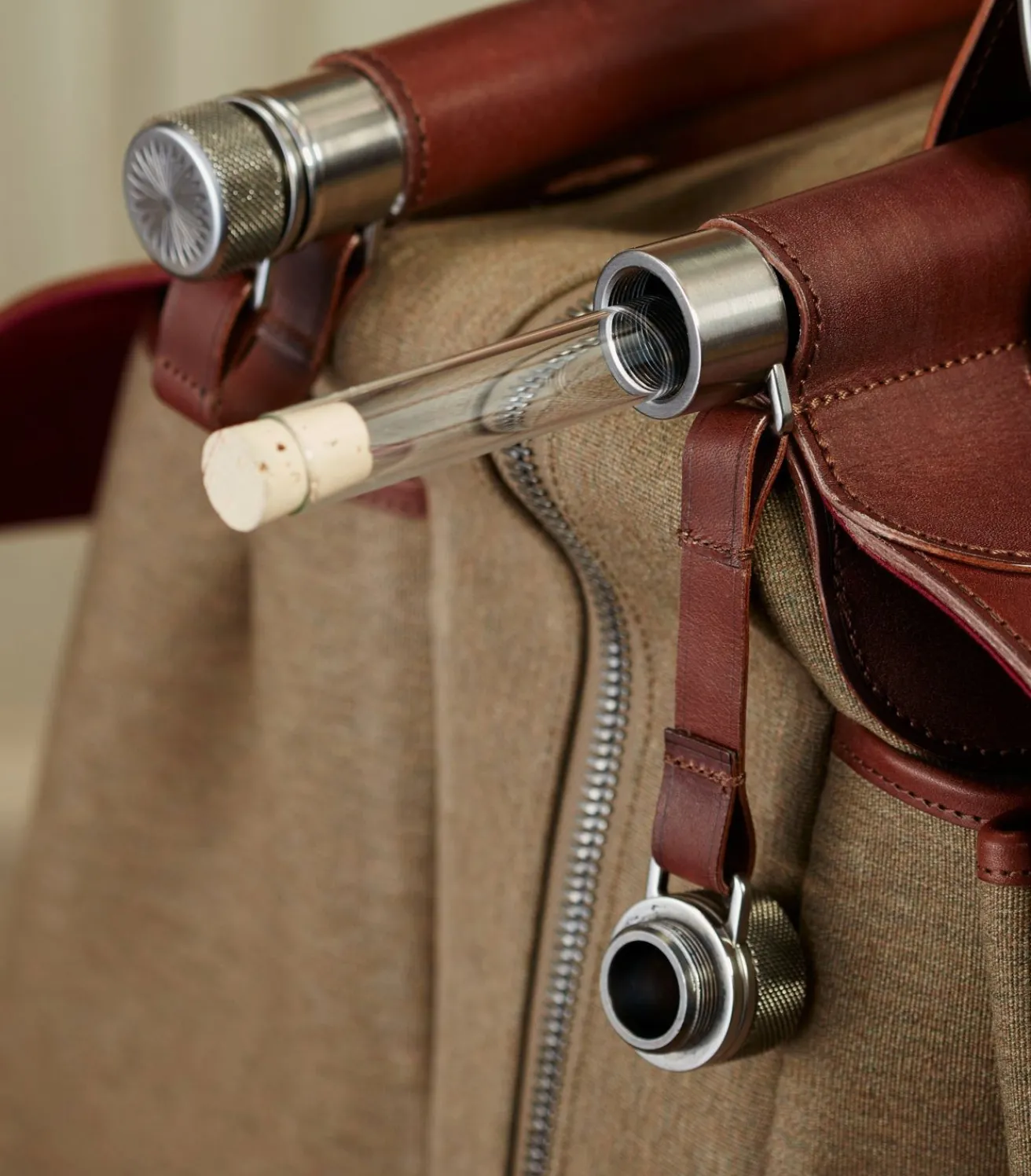 Side-By-Side Weekend Bag In Moss Green*Purdey Shop